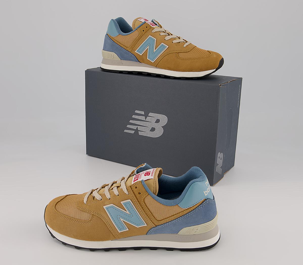 New Balance 574 Trainers New Balance 574 Trainers Tan Blue White Black