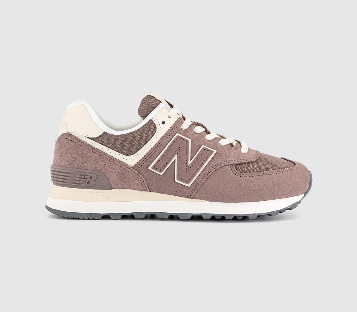New Balance 574 Trainers Rust Sea Salt  Brown in   Size 4, Office Shoes