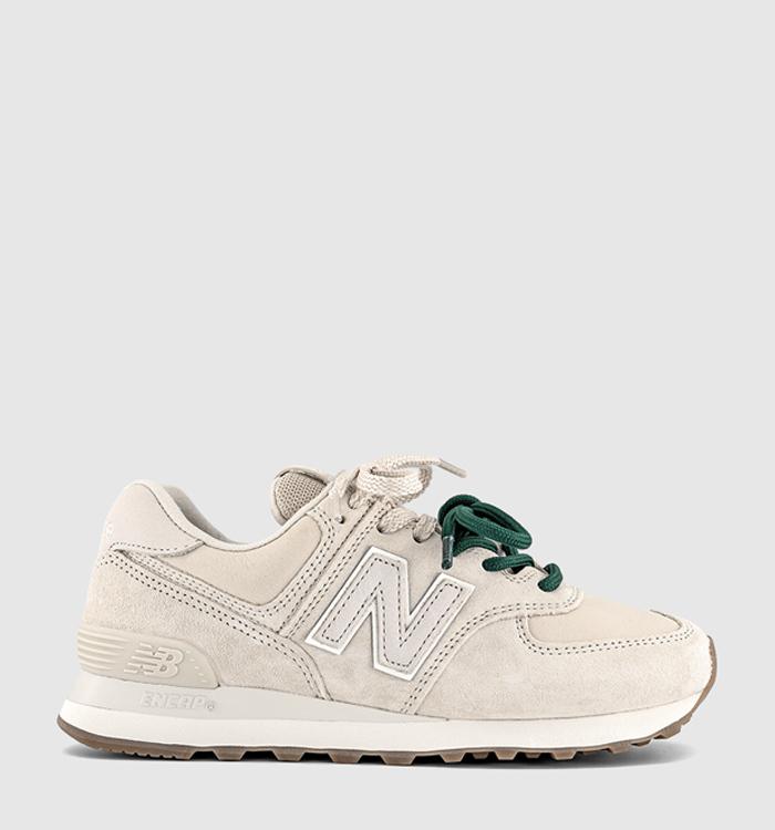 New Balance 574 Trainers Black Darker Sea Salt