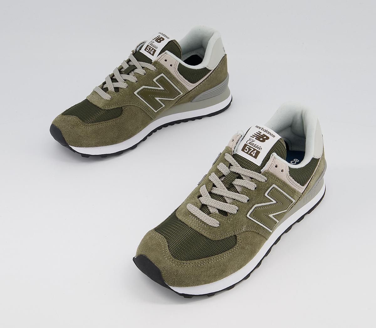 New Balance 574 Trainers Khaki - New Balance 574