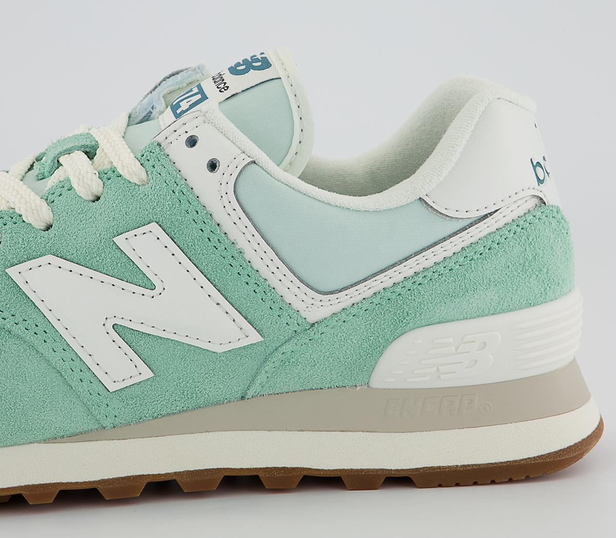 New Balance 574 Trainers New Balance 574 Trainers Mint White
