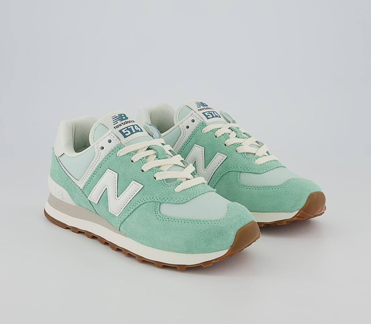 New Balance 574 Trainers New Balance 574 Trainers Mint White