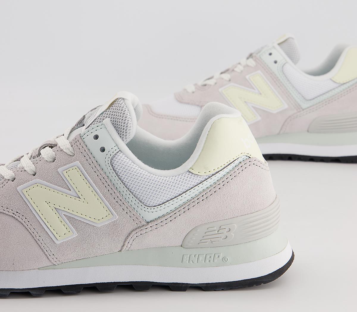 New Balance 574 Trainers New Balance 574 Trainers Pastel Mint Lilac White Black
