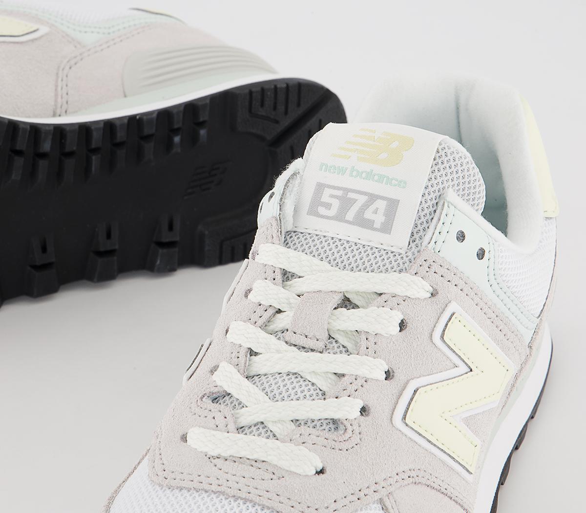 New Balance 574 Trainers New Balance 574 Trainers Pastel Mint Lilac White Black