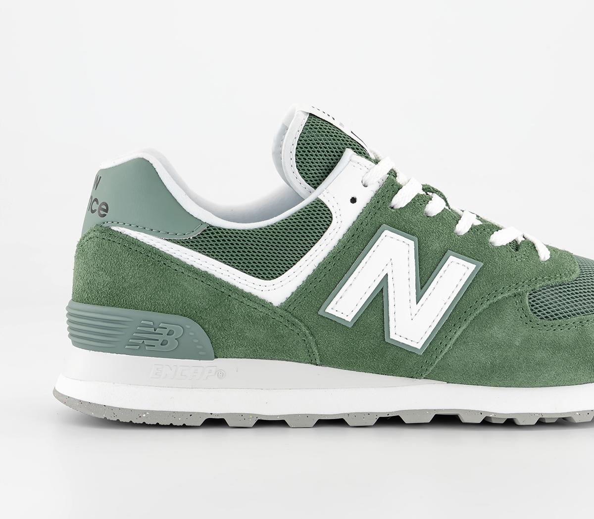 New Balance 574 Trainers New Balance 574 Trainers Alpine Green White
