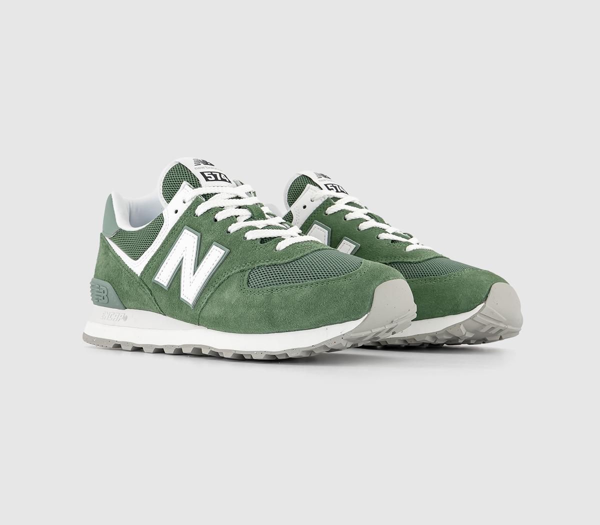 New Balance 574 Trainers New Balance 574 Trainers Alpine Green White