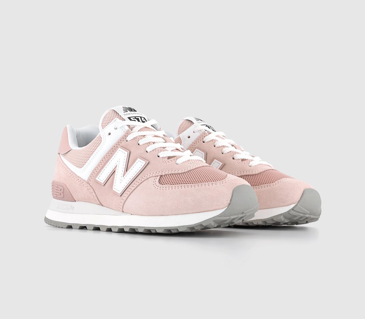 New Balance 574 Trainers Alloy Pink Pink White - New Balance 574