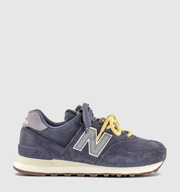 New Balance 574 Trainers Darker Sea Salt Lighter Navy