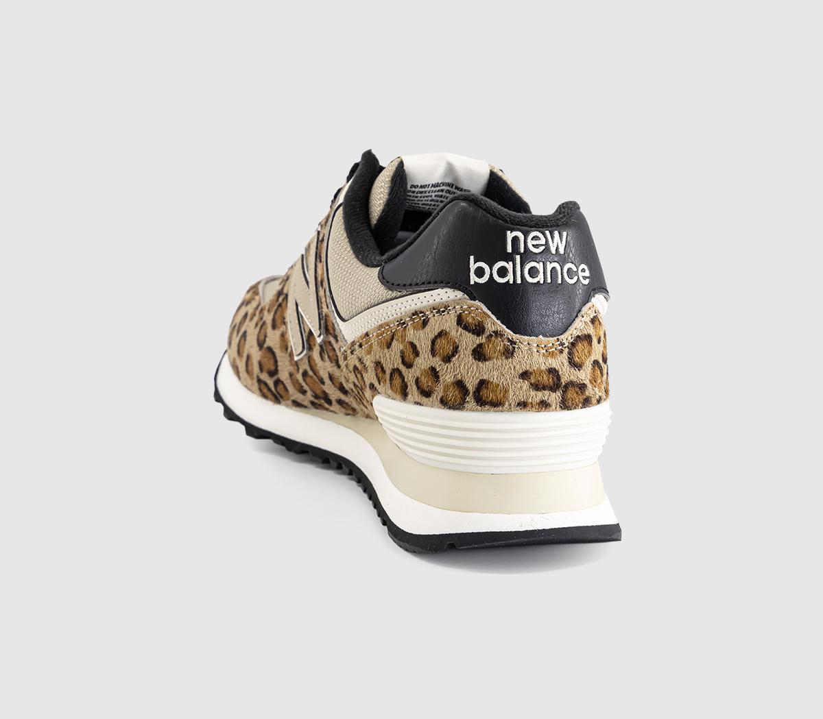 New Balance574 TrainersStoneware Linen Black Leopard
