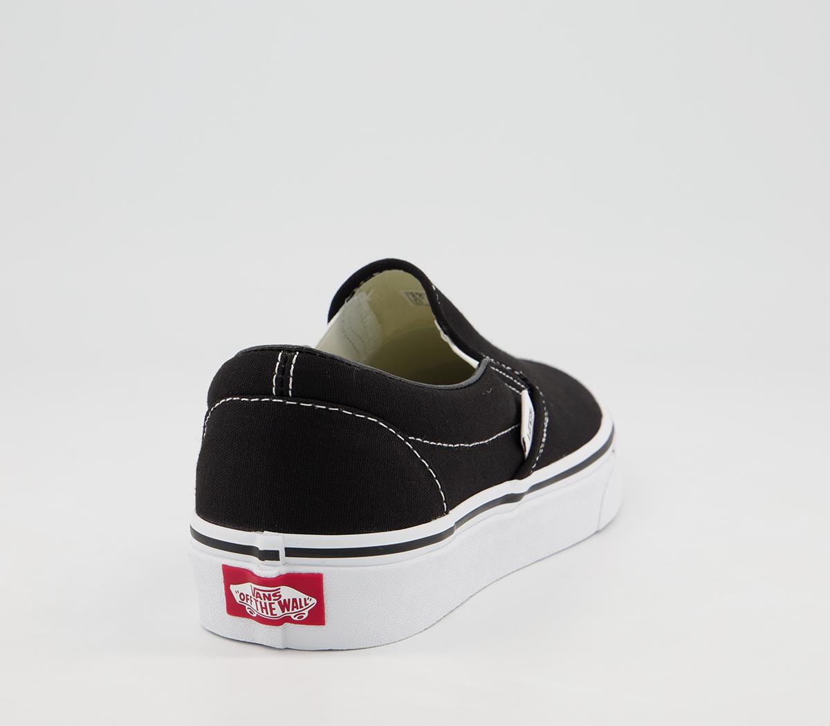 Vans Classic Slip On Trainers Vans Classic Slip On Trainers Black White