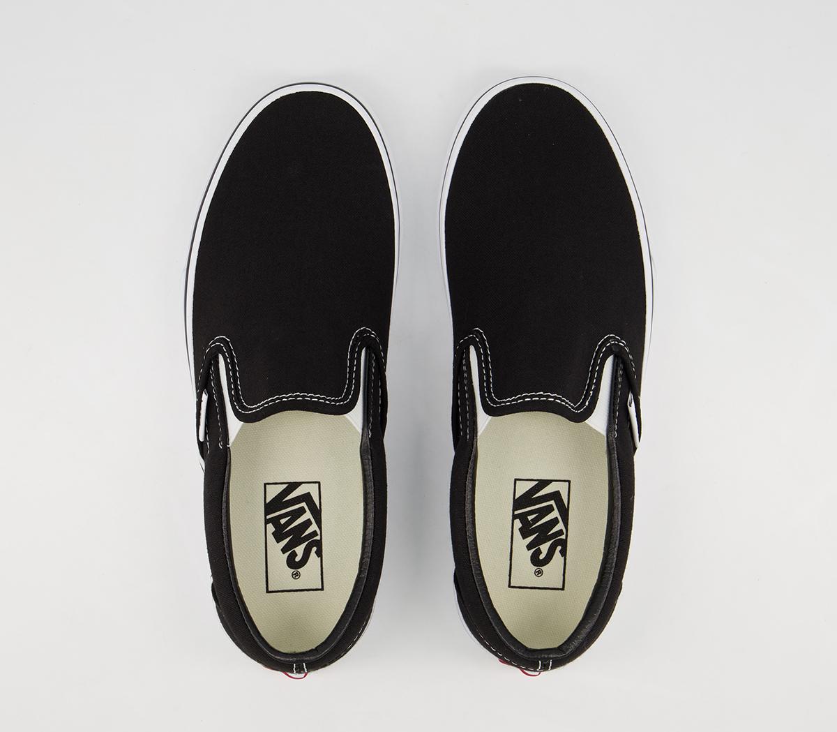 Vans Classic Slip On Trainers Vans Classic Slip On Trainers Black White
