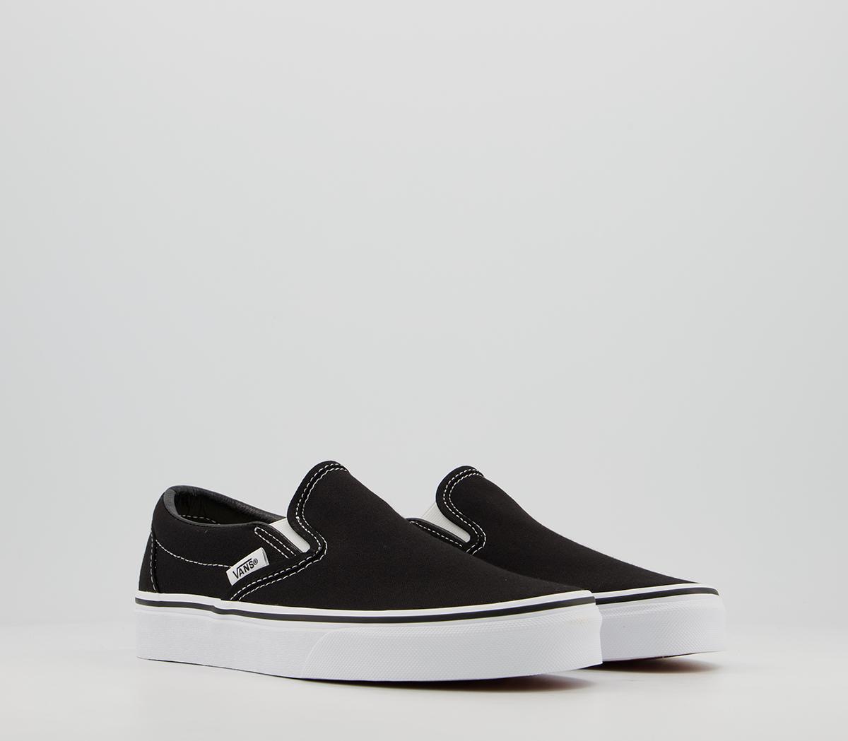 Vans Classic Slip On Trainers Vans Classic Slip On Trainers Black White