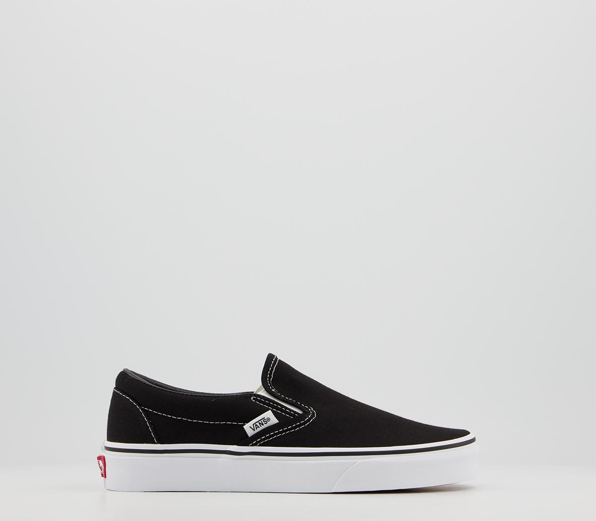 Vans slip shop on black white