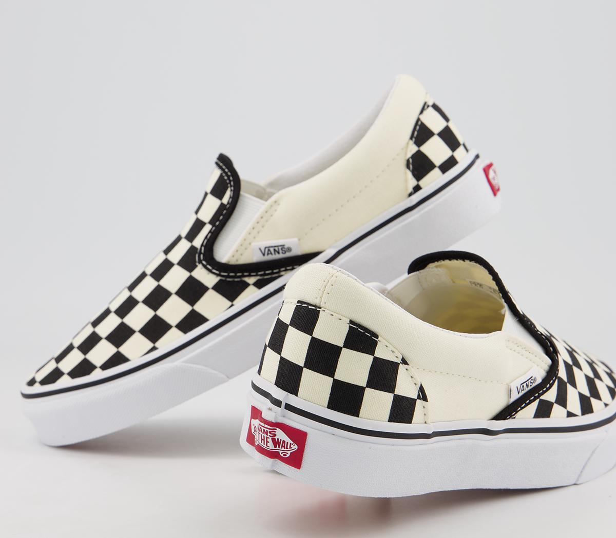 Vans Classic Slip On Trainers Black White Check - Unisex Sports