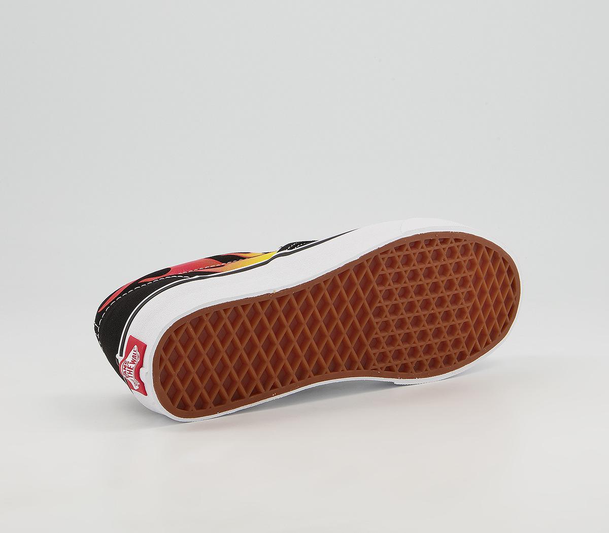 Vans Vans Classic Slip On Trainers Vans Vans Classic Slip On Trainers Flame Black True White