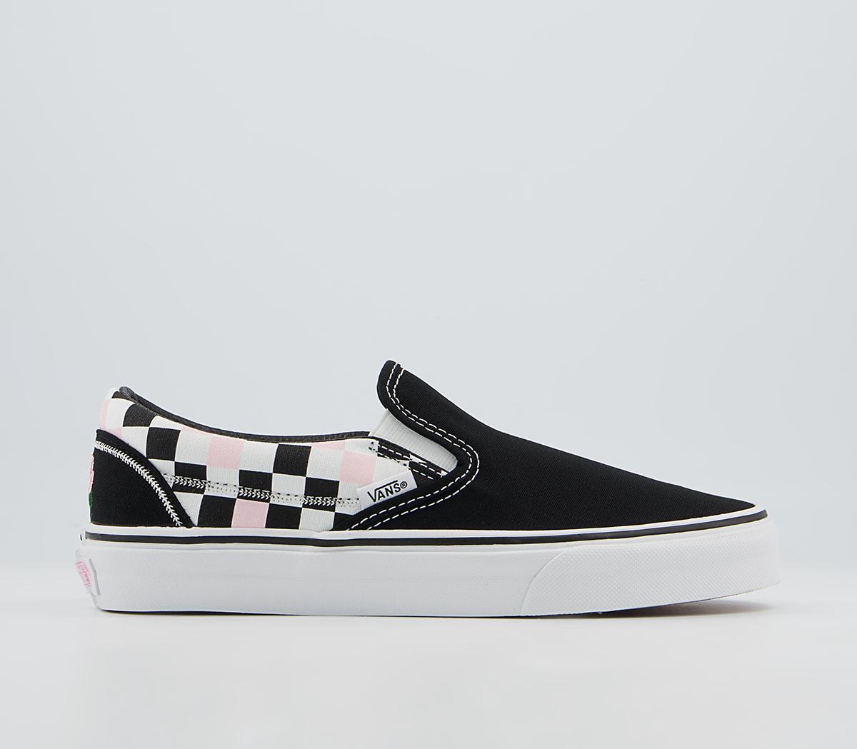 VansClassic Slip On Trainers VansClassic Slip On TrainersFeather Stitch Black Blushing Bride Exclusive
