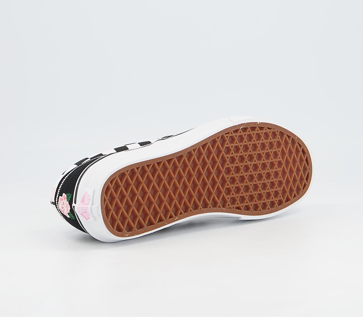 Vans Classic Slip On Trainers Vans Classic Slip On Trainers Feather Stitch Black Blushing Bride Exclusive