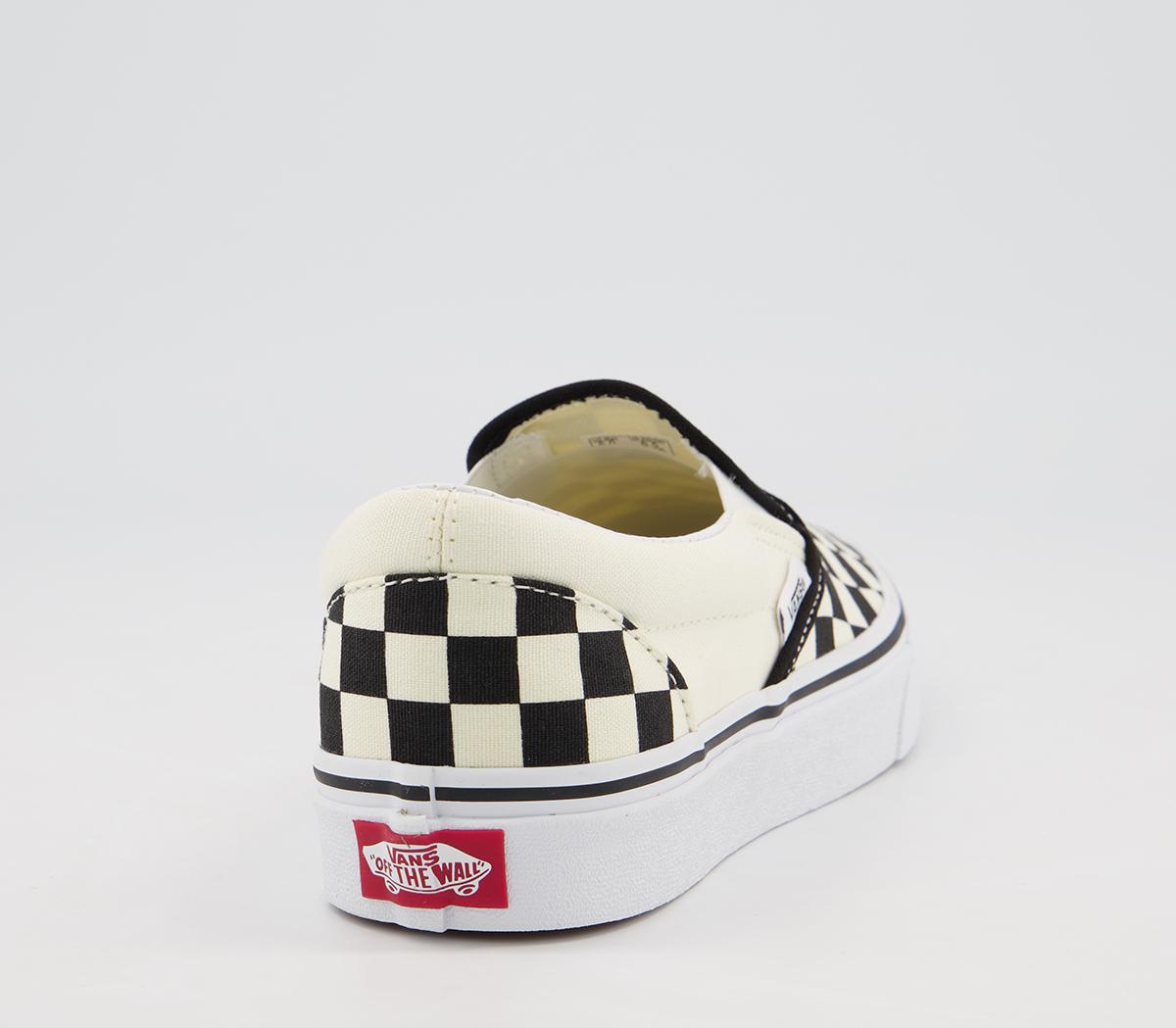 Vans Classic Slip On Trainers Vans Classic Slip On Trainers Black White Check Fl21