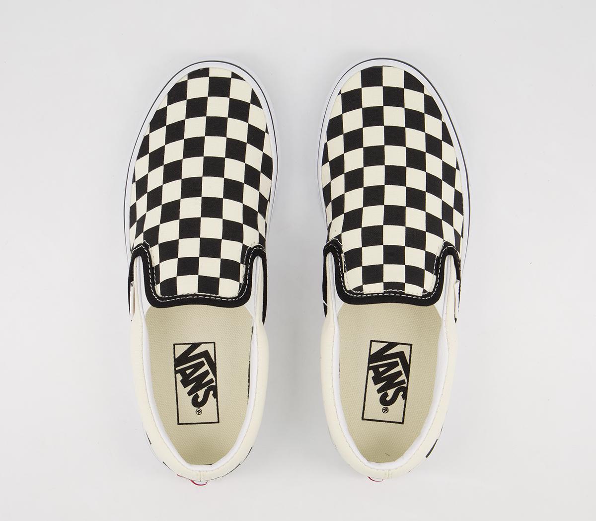 Vans Classic Slip On Trainers Vans Classic Slip On Trainers Black White Check Fl21