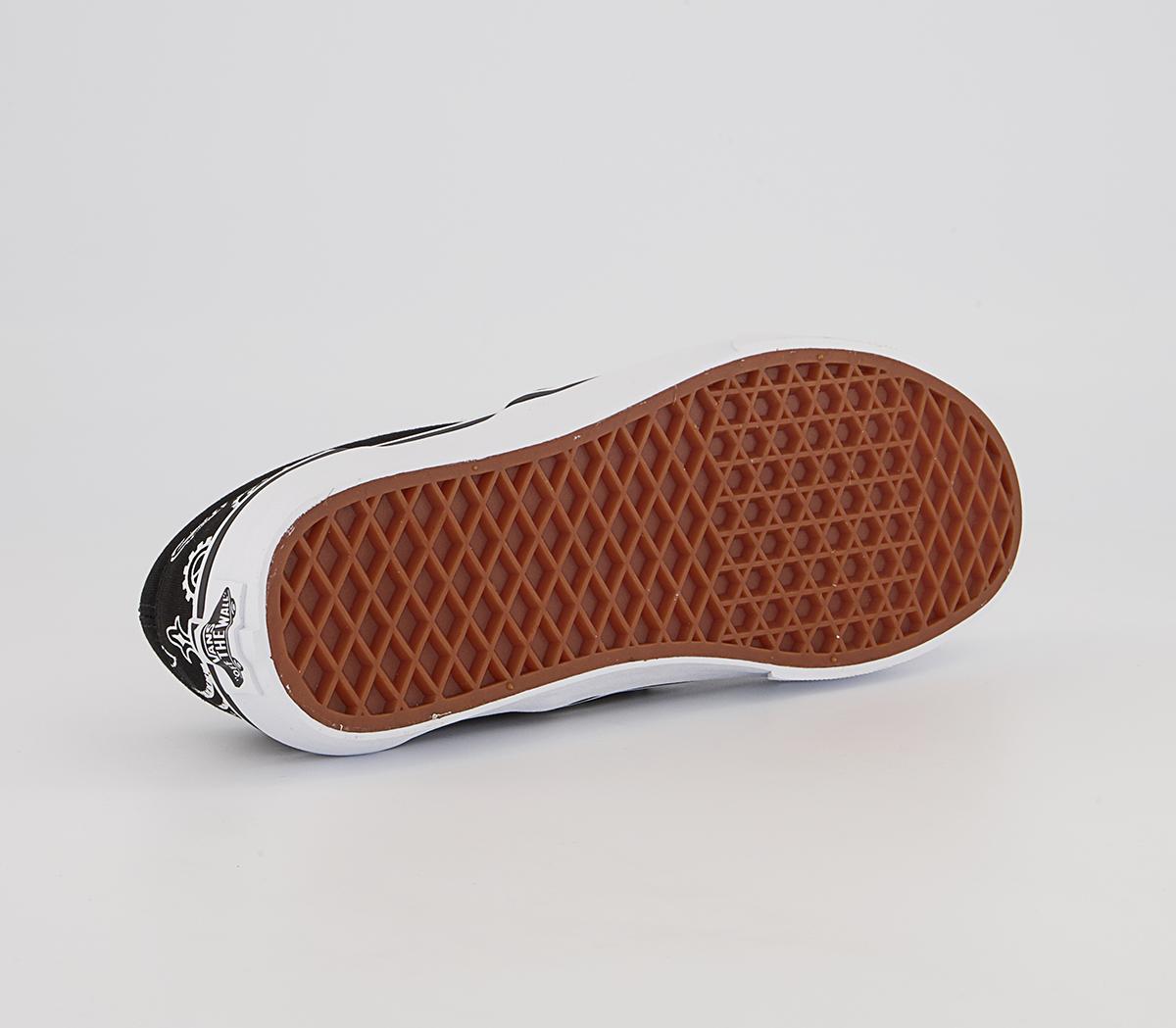 Vans Vans Classic Slip On Trainers Vans Vans Classic Slip On Trainers Paisley Black White