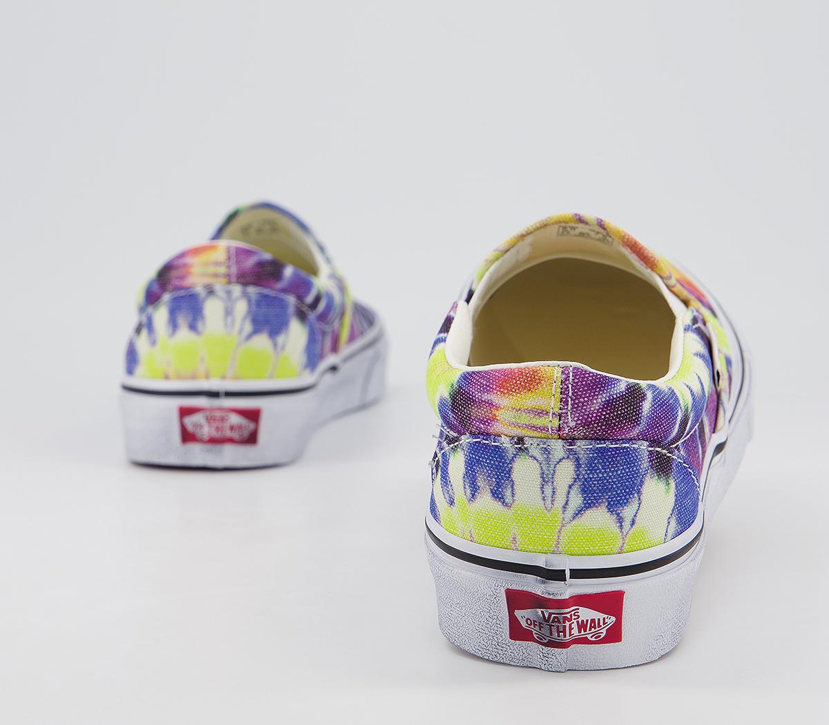 Vans Vans Classic Slip On Trainers Washed Tie Dye True White  display picture 2