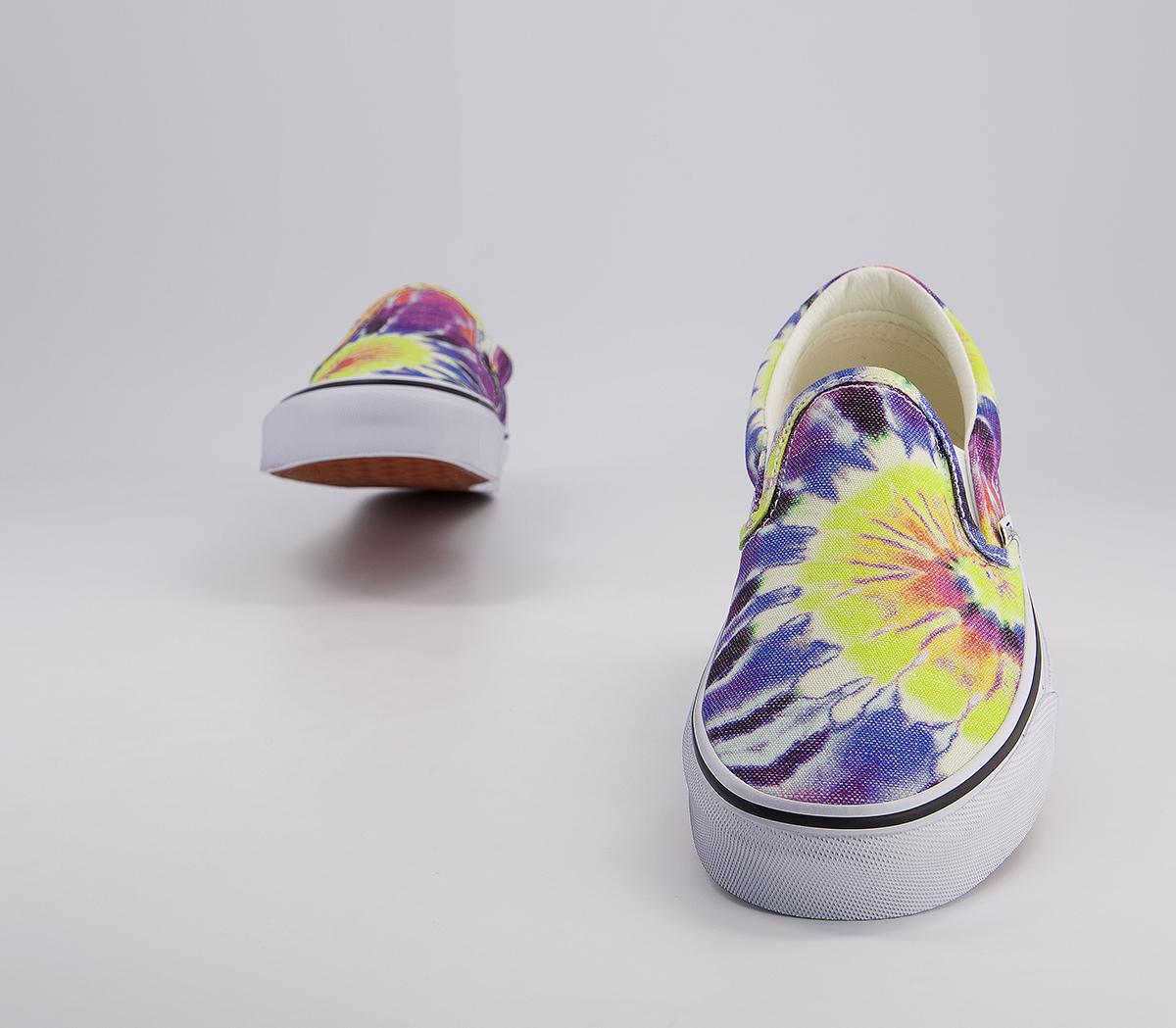 Vans Vans Classic Slip On Trainers Washed Tie Dye True White  display picture 1
