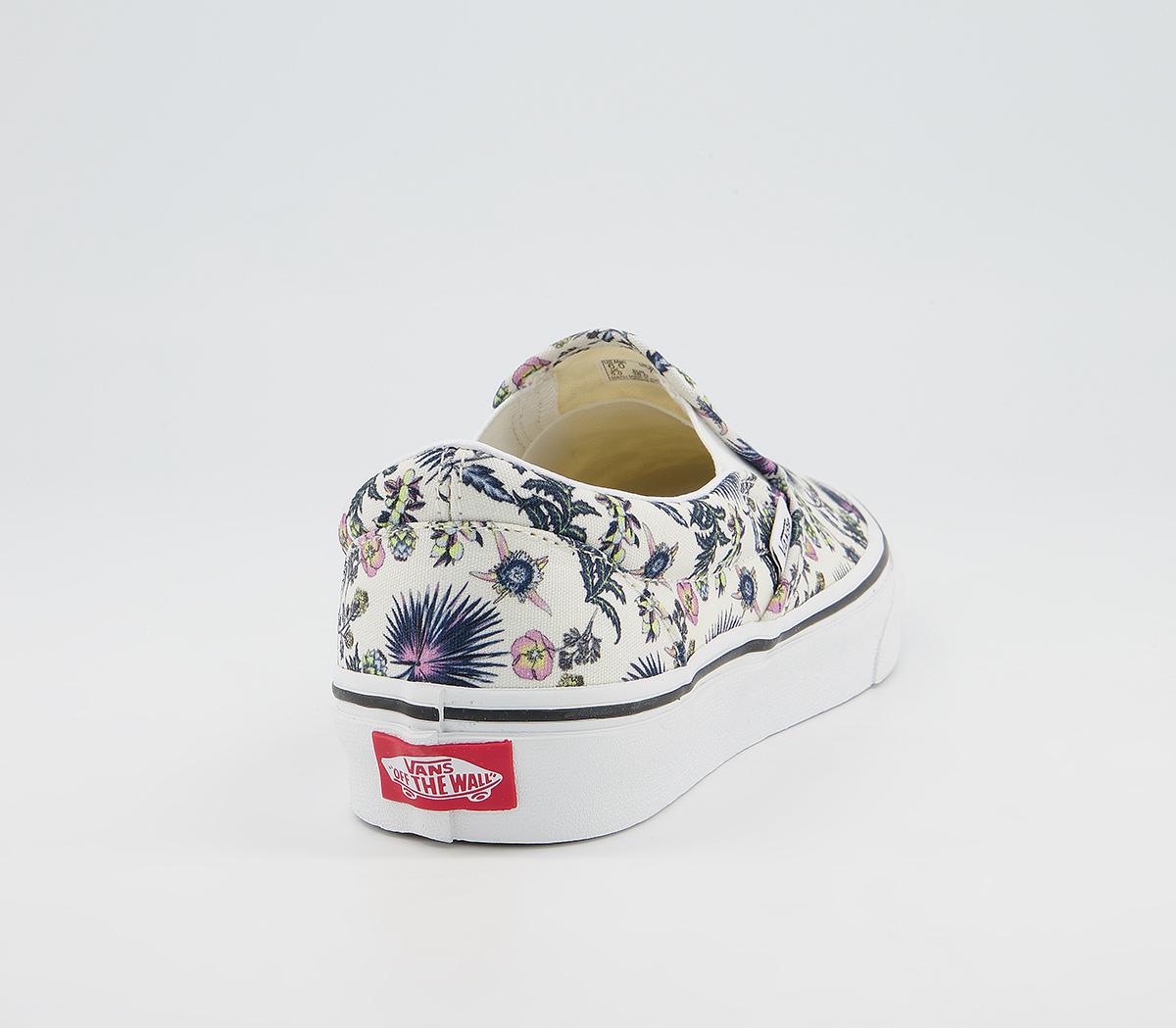 Vans Vans Classic Slip On Trainers Vans Vans Classic Slip On Trainers Paradise Floral True White