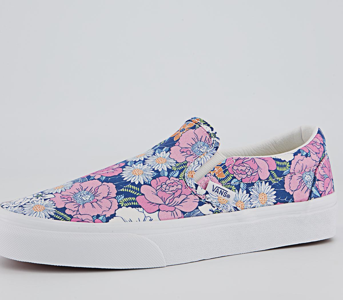 Vans Vans Classic Slip On Trainers Vans Vans Classic Slip On Trainers Floral Multi White
