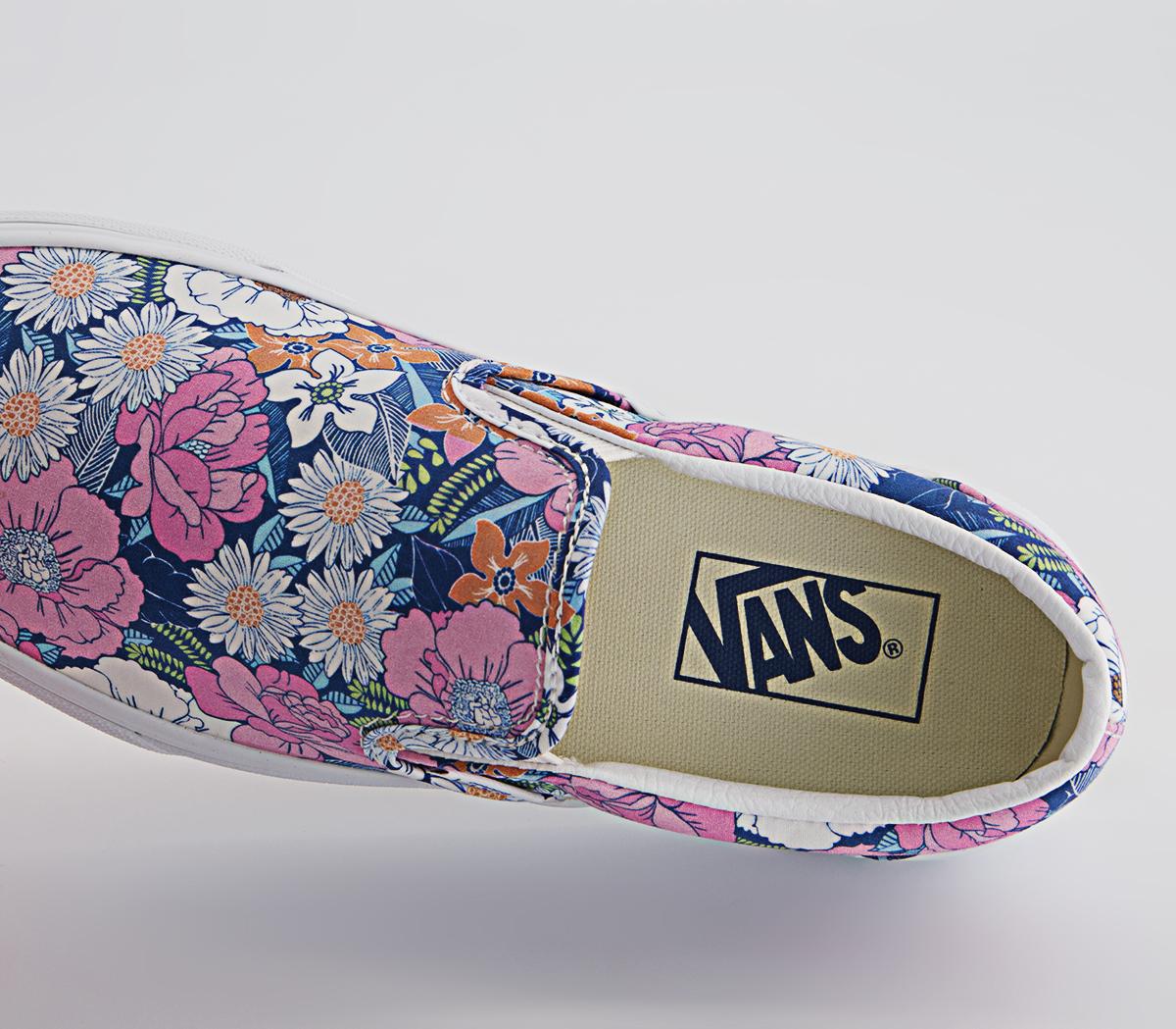 Vans Vans Classic Slip On Trainers Vans Vans Classic Slip On Trainers Floral Multi White