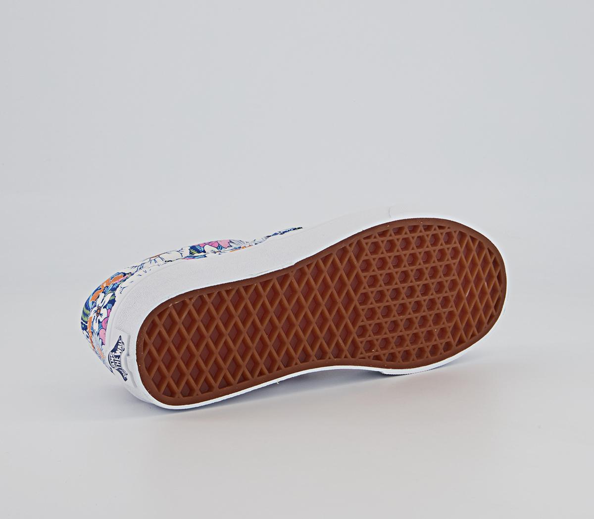 Vans Vans Classic Slip On Trainers Vans Vans Classic Slip On Trainers Floral Multi White
