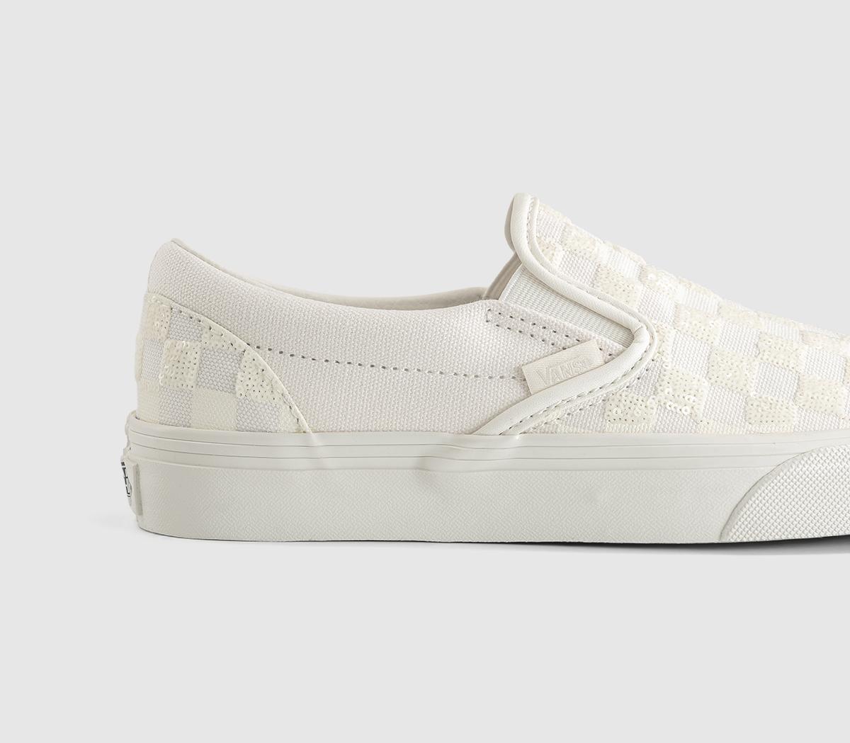 VansVans Classic Slip On TrainersBeaded White Checkerboard