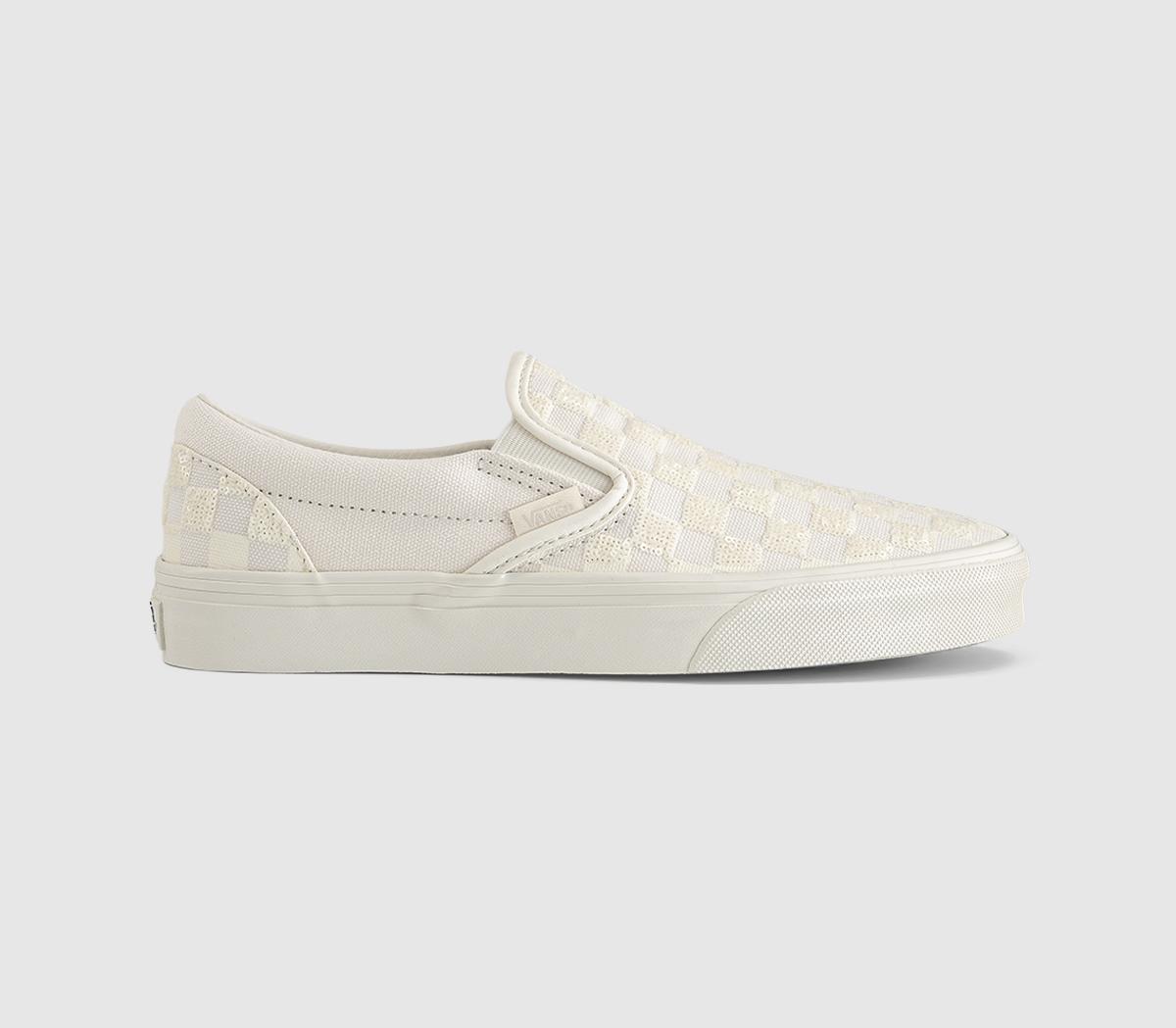 VansVans Classic Slip On TrainersBeaded White Checkerboard