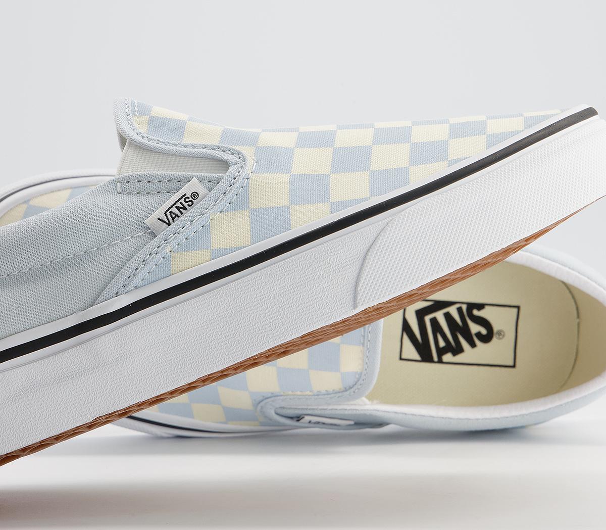 Vans Vans Classic Slip On Trainers Checkerboard Blue White