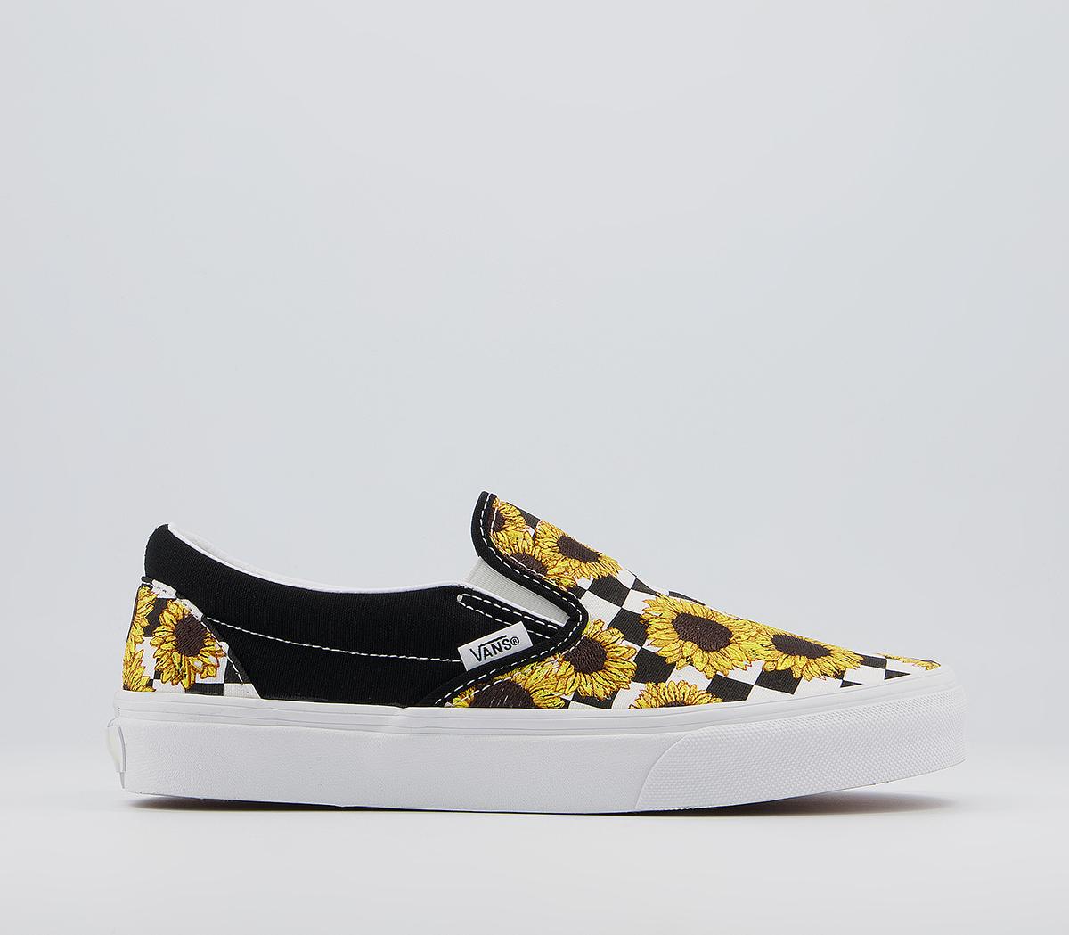 Vans On Trainers Sunflower Embroidery Black True - Women's Trainers