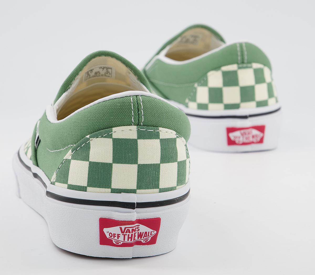VansVans Classic Slip On TrainersCheckerboard Shale Green True White
