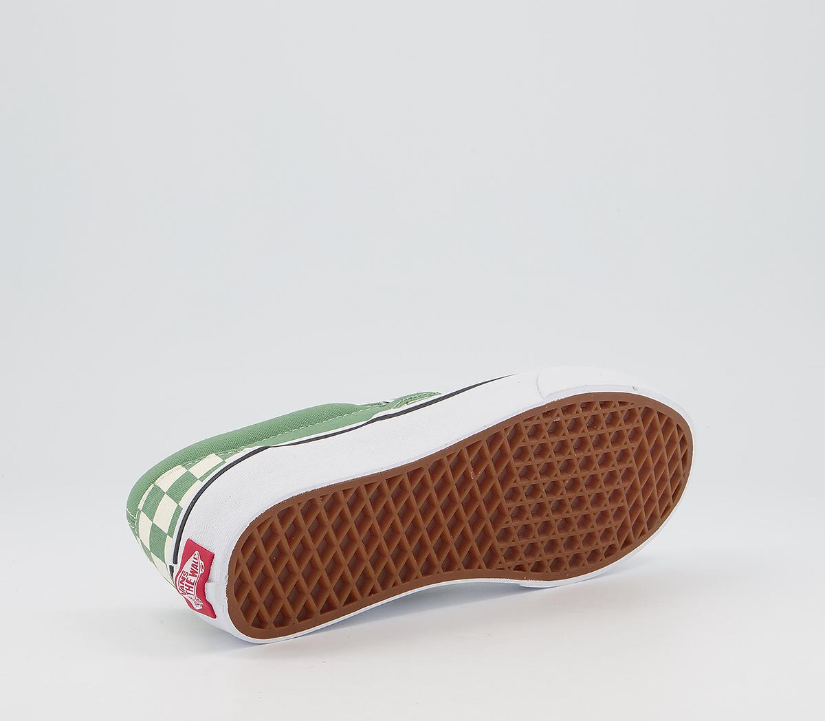 VansVans Classic Slip On TrainersCheckerboard Shale Green True White