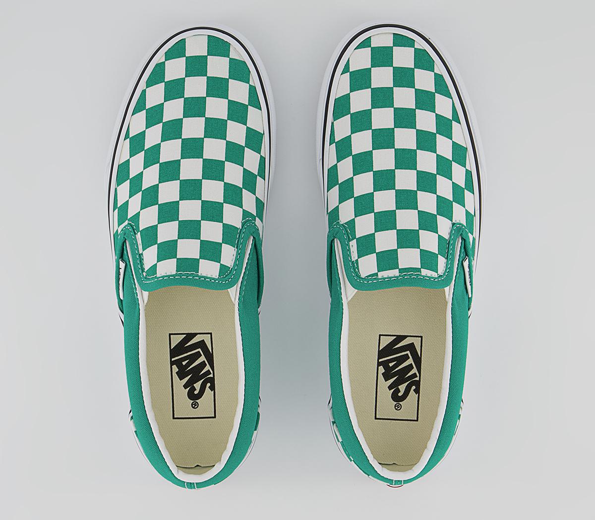Vans Vans Classic Slip On Trainers Vans Vans Classic Slip On Trainers Pepper Green White