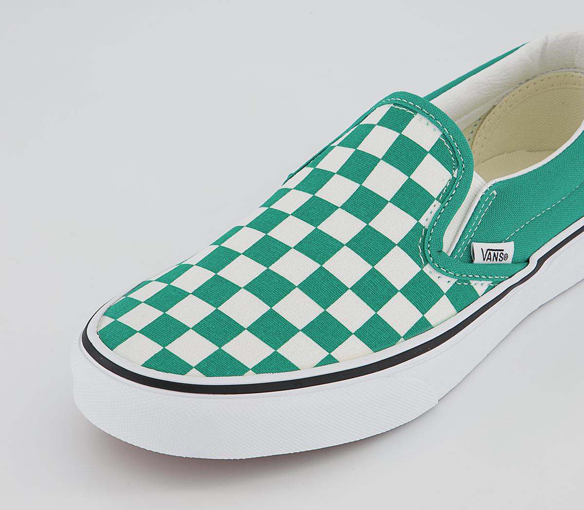Vans Vans Classic Slip On Trainers Pepper Green White Unisex Sports