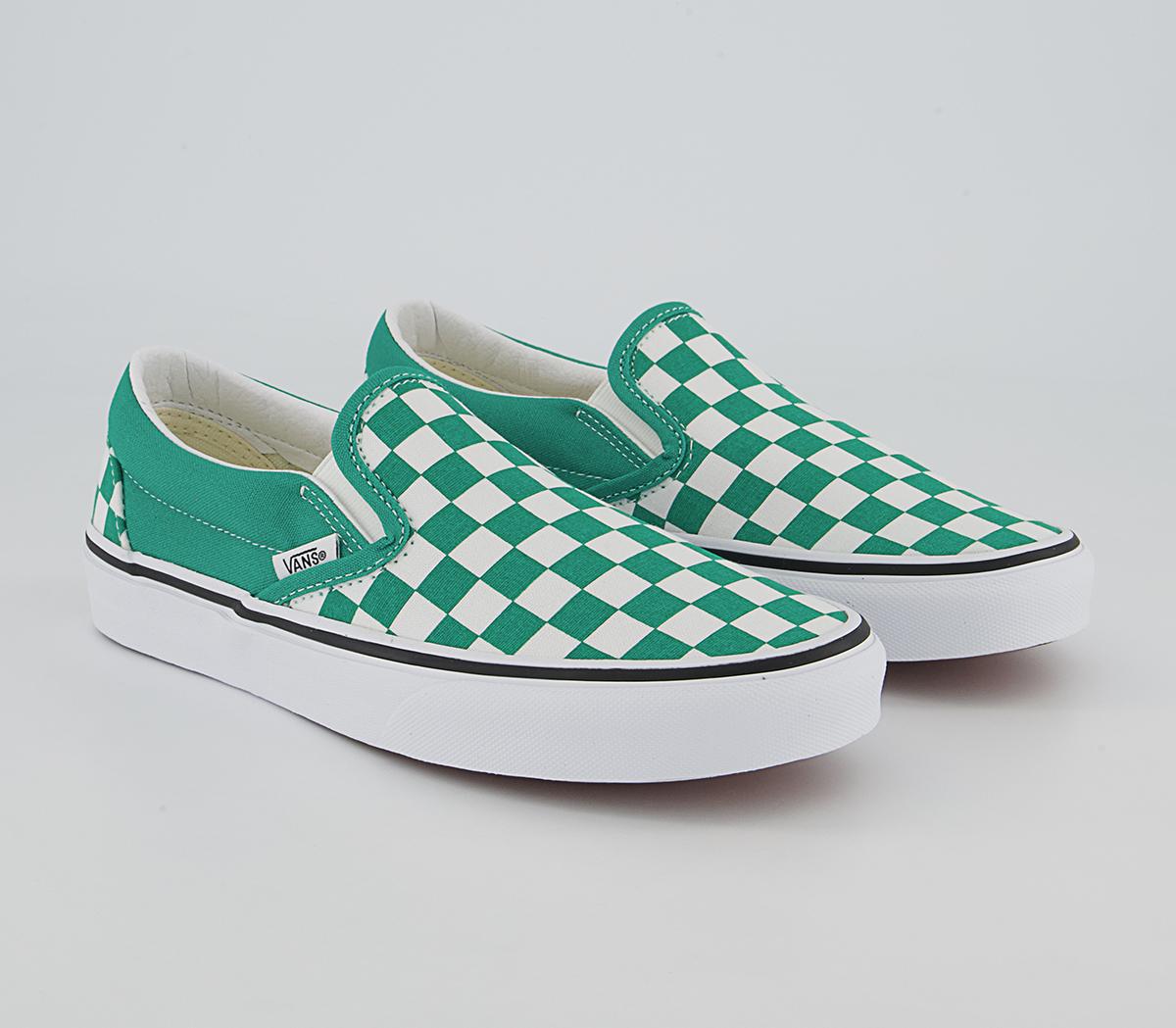 Vans Vans Classic Slip On Trainers Vans Vans Classic Slip On Trainers Pepper Green White