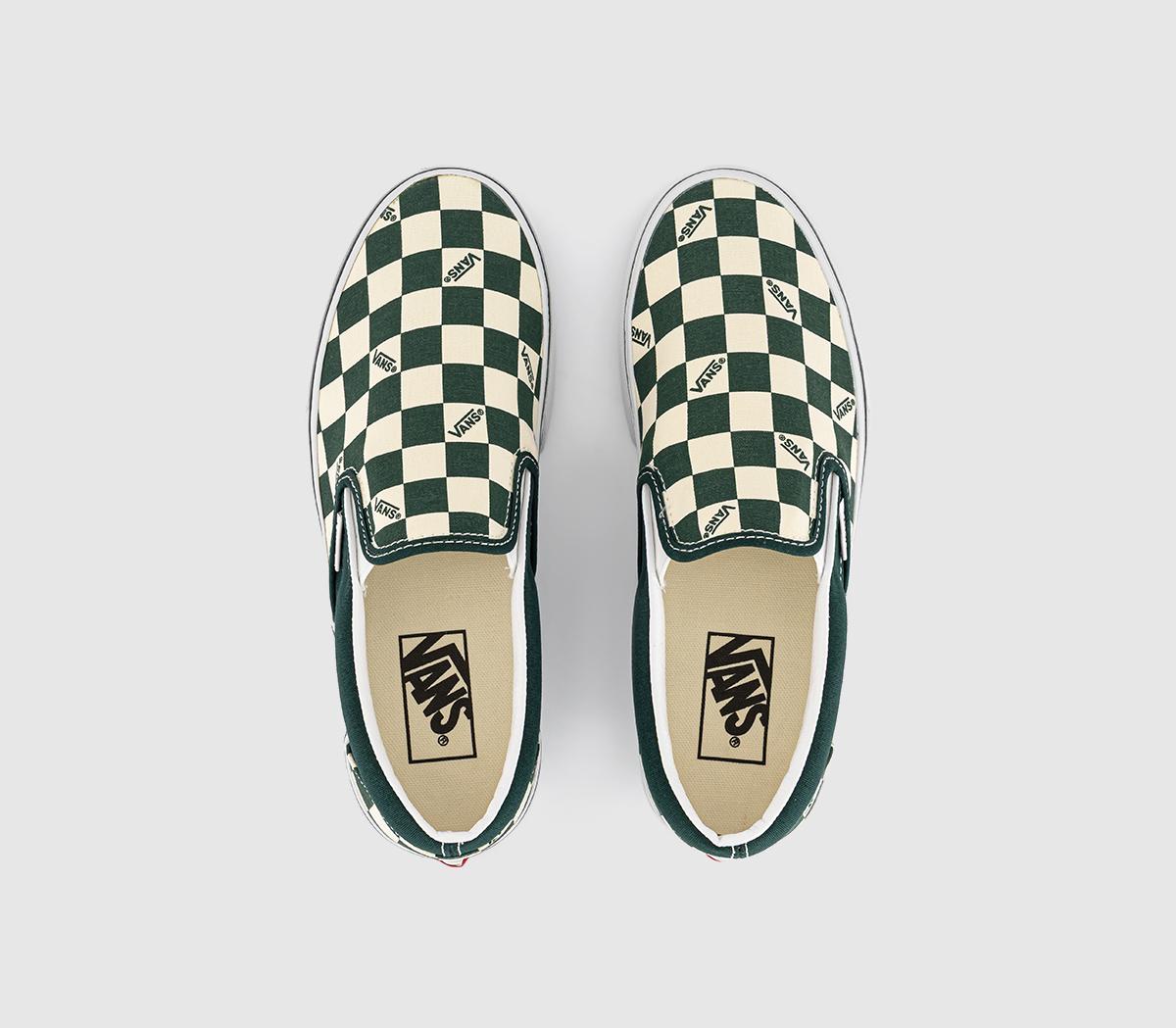 VansClassic Slip On TrainersCheck Emerald
