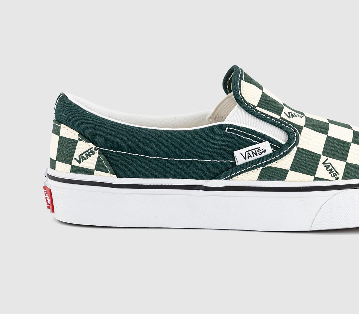 VansClassic Slip On TrainersCheck Emerald