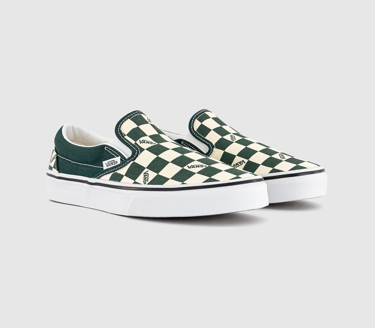 VansClassic Slip On TrainersCheck Emerald