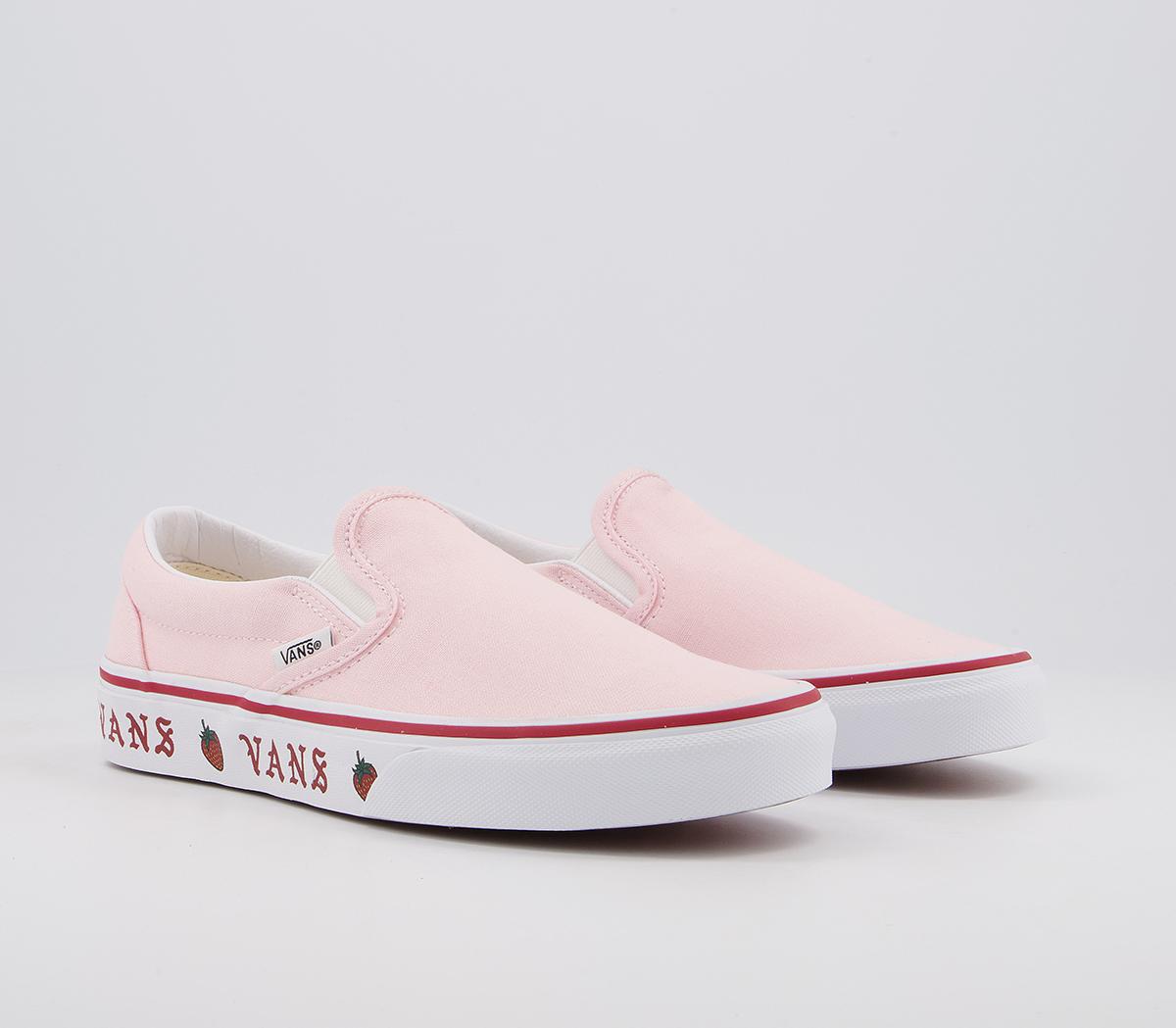 Vans Vans Classic Slip On Trainers Blushing Pink Strawberry - Women's ...