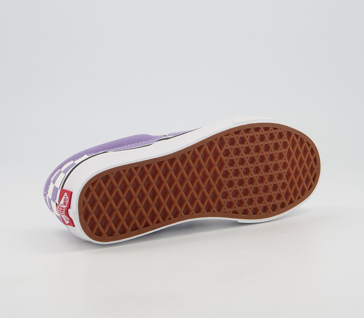 Vans Classic Slip On Trainers Vans Classic Slip On Trainers Checkerboard Violet True White