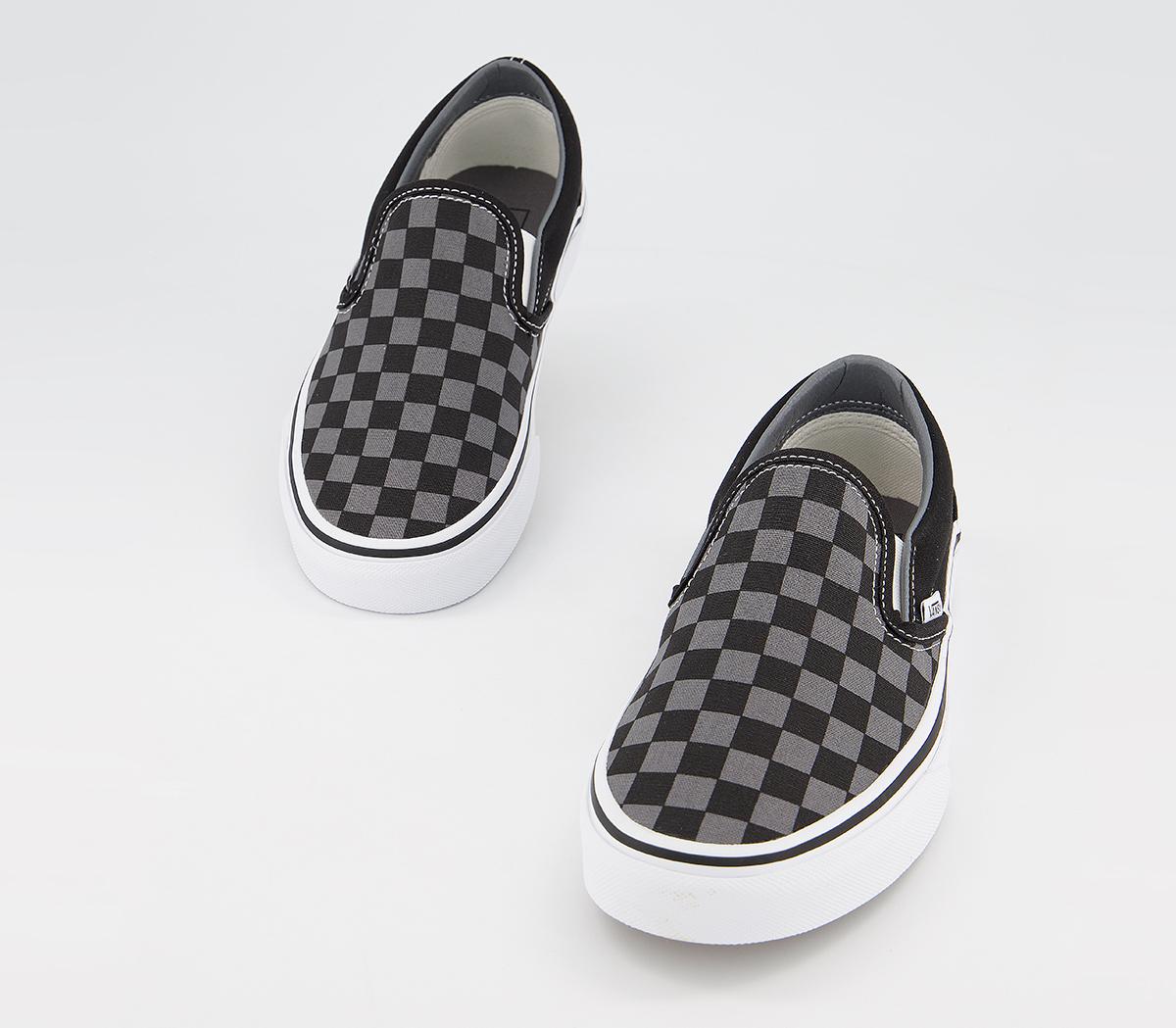Vans Vans Classic Slip On Trainers Vans Vans Classic Slip On Trainers Black Pewter Check