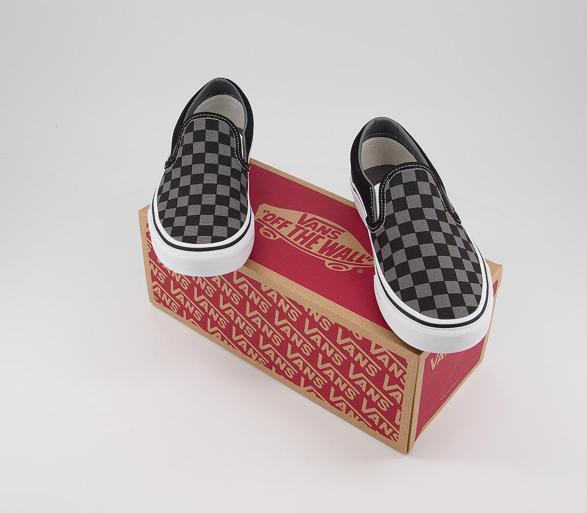 Vans Vans Classic Slip On Trainers Vans Vans Classic Slip On Trainers Black Pewter Check