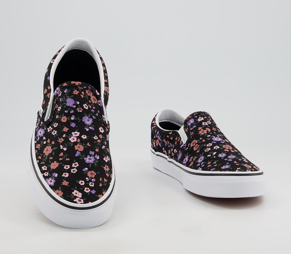 Vans Classic Slip On Trainers Floral Ditsy True White - Women's Trainers