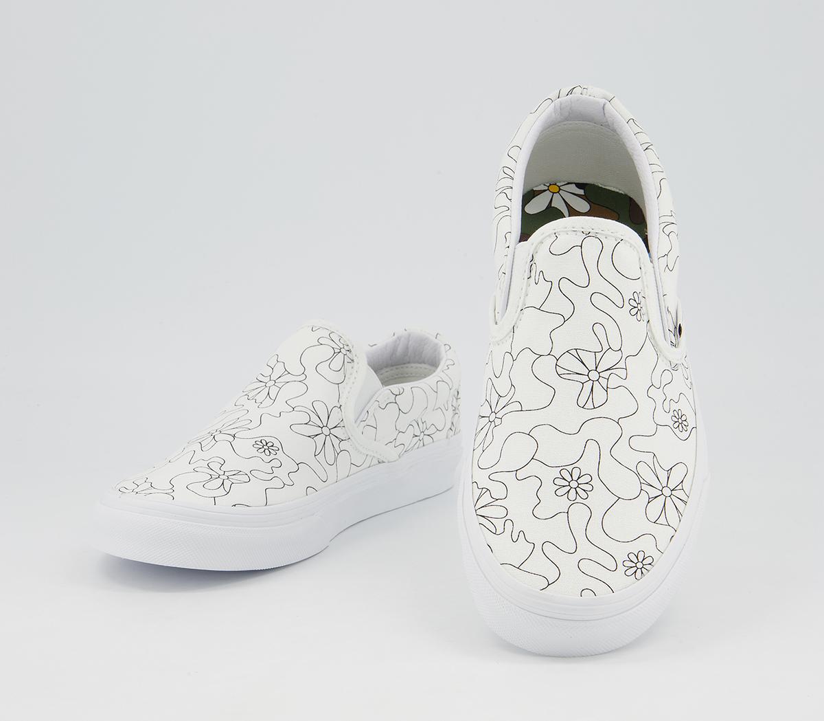 Vans Vans Classic Slip On Trainers Vans Vans Classic Slip On Trainers U Paint Camo Daisy