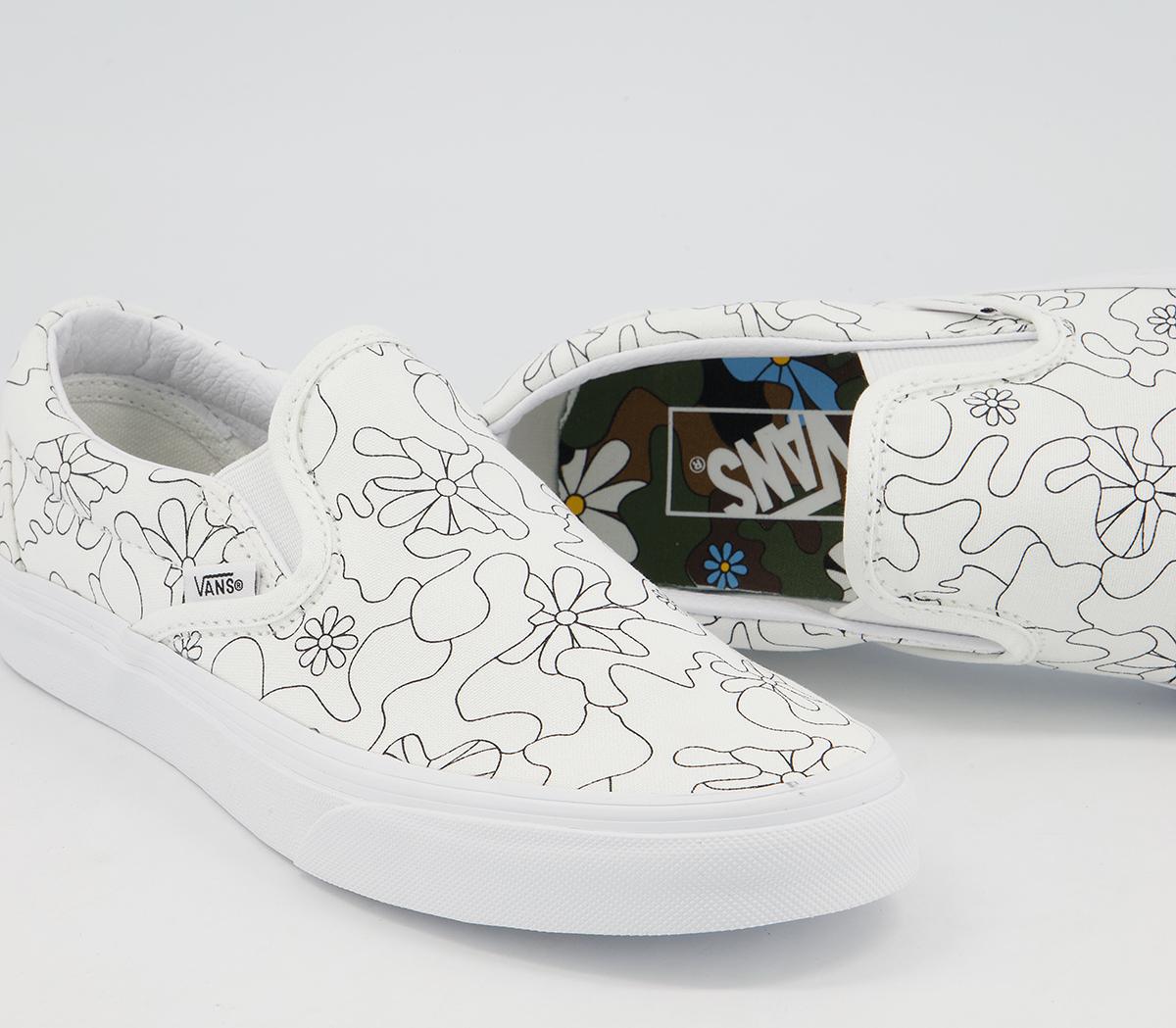 Vans Vans Classic Slip On Trainers Vans Vans Classic Slip On Trainers U Paint Camo Daisy
