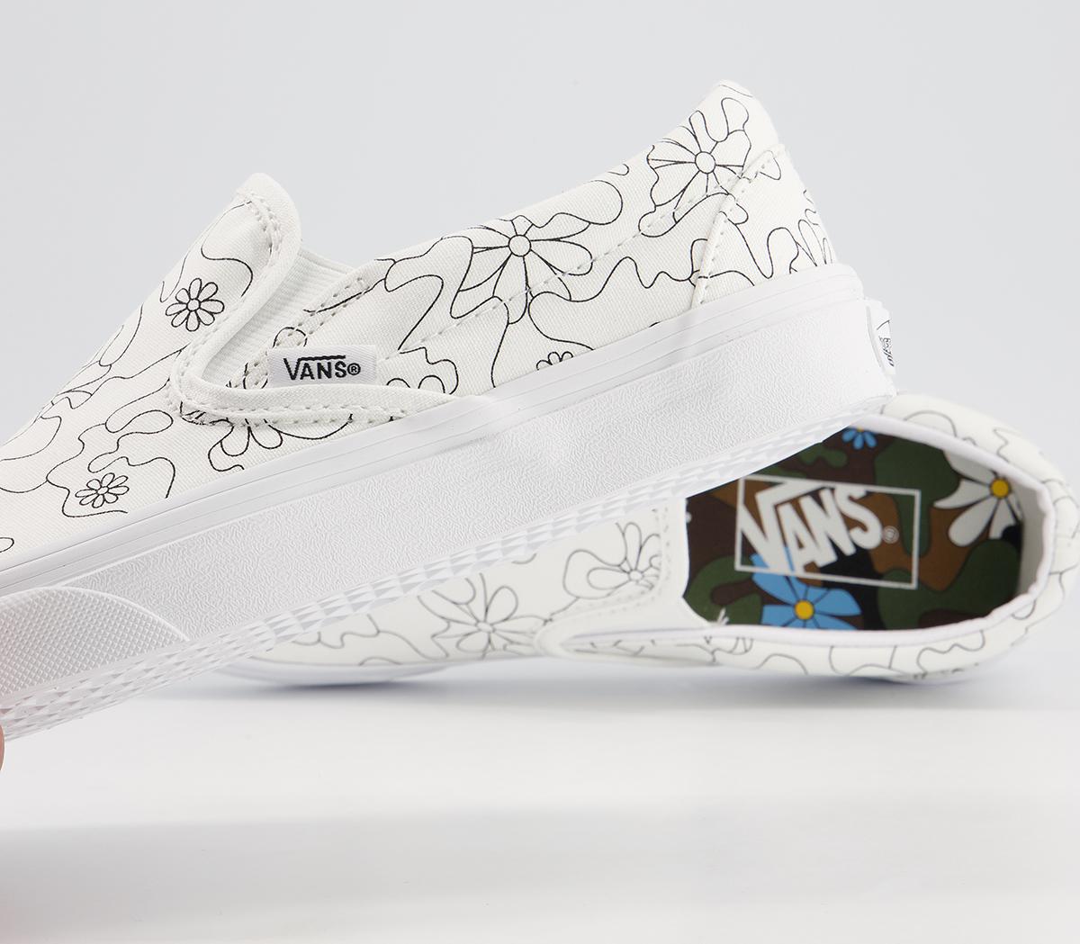 Vans Vans Classic Slip On Trainers Vans Vans Classic Slip On Trainers U Paint Camo Daisy
